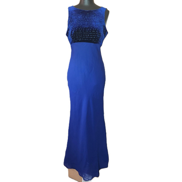 Zum Zum By Niki Livas Dresses & Skirts - Zum Zum Niki Livas Blue Embellished Evening Gown Size 11-12